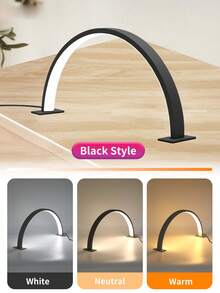 1 Đèn chiếu sáng hình trăng lưỡi liềm 3 màu, nhiệt độ màu 10 mức, công tắc nút bấm di động, đèn LED chiếu điểm chăm sóc mắt cho bàn làm việc tại nhà, tự làm móng và lông mi, trị mụn - Nhiều màu - Xem 13