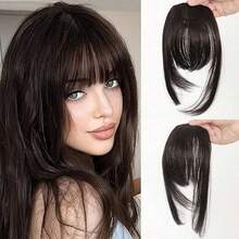 合成刘海接发片自然刘海片前夹式齐刘海片齐平刘海片接发片女士直发片 - 彩色 - 查看 14
