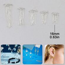 200pcs DIY Jewelry Making Headpins, 16mm-40mm Sizes Ball Pins, Bendable & Cuttable Beading Needles, Suitable For Jewelry Making And Sewing Supplies, Round Head Pins, Earring & Pendant Connectors, Cuttable Beading Pins, Bracelet & Necklace Decorative Pins, Can Replace Eyepins As Bead Piercing Connectors