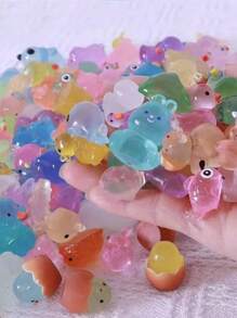 5/10/15/20/40 piezas Bolsa misteriosa con mini resinas que brillan en la oscuridad de forma aleatoria, adecuado para jardín, fiesta, paisaje en miniatura, acuario, decoración de casa de muñecas