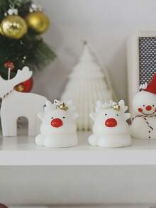 1 nến sáp đậu nành thủ công hình hươu trắng, dễ thương với hương lê Anh và hoa lan Nam Phi, thích hợp để trang trí nhà cửa, để bàn, tạo hương thơm phòng, trang trí tiệc, tuyệt vời làm quà tặng cho gia đình và bạn bè, thích hợp cho mọi mùa để tăng thêm bầu không khí, nến hình hươu, nến trang trí hương thơm, quà tặng trang trí Giáng sinh, trang trí phòng Giáng sinh, quà tặng Giáng sinh - Nhiều màu - Xem 10