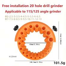 1 Máy mài mũi khoan đa năng đa năng, máy mài mũi khoan hiệu suất cao và phụ kiện mài - Phù hợp với nhiều kích cỡ mũi khoan khác nhau, công suất 2-13mm, dành cho máy khoan góc điện 115mm và 125mm, cấu trúc nhựa bền, không cần điện, áp dụng cho nhiều loại mũi khoan trên thị trường, nâng cao hiệu quả của mũi khoan! - trái cam - Xem 8