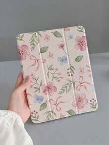 Apple 1pc Floral Bowknot Shockproof Full Wrap TPU Soft Case Cover Compatible With IPad Mini 6/9.7/10.2/10.5/Air 4/Air 5/10th/10.9/Pro 11 Inch/Air 11(M2)/Pro 11(M4) 2024 - 多色 3 - 查看 2