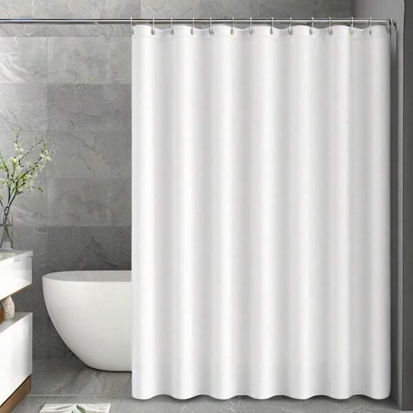 1pc 180cm X 180cm PEVA Waterproof Shower Curtain, Home Decor Household Item With Mildew-Resistant, , Safe Features, Suitable For Home And Bathroom Decor