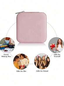 1 件多功能珠宝收纳盒、便携式旅行珠宝盒、防水珠宝盒、可拆卸珠宝收纳盒、女士礼品盒、珠宝架、家居珠宝展示架、适合女孩和女士、万圣节礼品盒、圣诞节礼品盒、收纳盒、旅行收纳、返校季