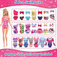 Bộ quần áo và phụ kiện mùa hè 18 món cho búp bê, bao gồm 5 bộ đồ bơi/bikini, 2 phao bơi, 2 bình nước, 4 ly, 5 đôi giày, phù hợp với búp bê bé gái cao 11,5 inch, món quà tuyệt vời. - Nhiều màu - Xem 3