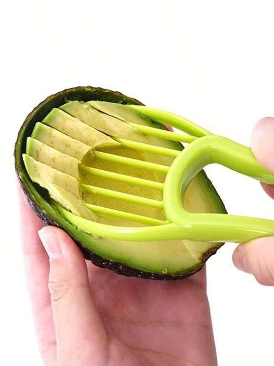 Cortador De Abacate Avocado Multifuncional 3 em 1 Fatiador Removedor De Caroço - Multicolorido - Visão 1