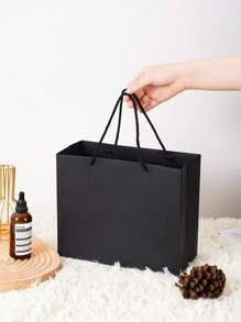 Bolsas de regalo negras 10 Piezas 9.5x6.7x3.9 Bolsas de papel Kraft resistentes con asas para boutique, bolsas de fiesta de boda, bolsas de comestibles, bolsas para mercancía minorista, bolsas de regalo medianas, bolsas de papel, boda, cumpleaños, fiesta, decoraciones de fiesta, novia, boda, despedida de soltera, bolsas de damas de honor, Halloween, Navidad