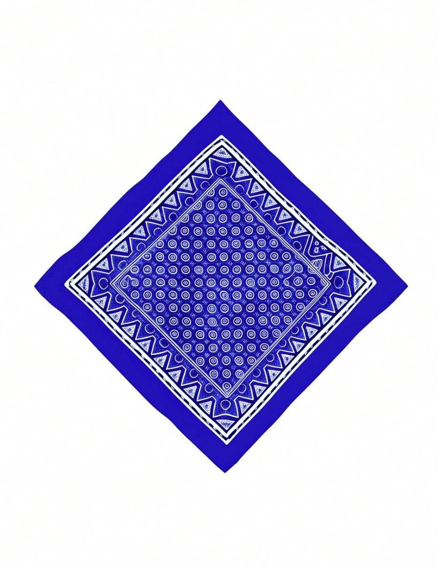 Don Calcetin 12 Paliacates Pañuelo Pashmina Bufanda Algodón Alta Calidad - Azul - Ver 1