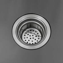 YUNRUX Kitchen Sink, Built-In Sink, Kitchen Faucet, Sink With Draining Board + Detergent Dispenser, Black, 50 X 45 X 20 Cm - Black - View 5