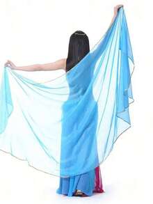 涤纶肚皮舞披肩、肚皮舞围巾、舞蹈表演配饰、女士肚皮舞雪纺围巾 - 彩色 - 查看 28