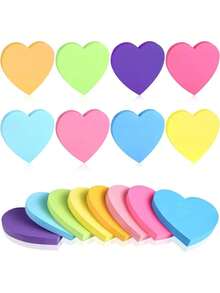 240张爱心便签彩色便签小学生备忘便签N次彩色贴纸可撕开学季万圣节平安夜新年圣诞节礼物 - 彩色 - 查看 2