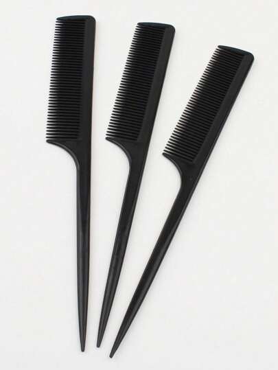 3pcs/5pcs/6pcs Plastic Comb Set For Hair Parting, Styling, Teasing, Backcombing, Tail Comb, Fine Tooth Comb ,Hair Styling Tools Hair Accessories
