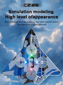 第六代 CZ36 电动遥控战斗机，迷彩绿和迷彩蓝可选 | 800mAh 电池 | 2.4GHz 一键遥控，支持降落、翻转和悬停，新手易上手 | 室内/室外/派对娱乐竞速多旋翼无人机玩具，提升手眼协调能力 | 亲子互动玩具，泡沫材质遥控飞机 | 男孩女孩理想的生日/圣诞节/万圣节礼物