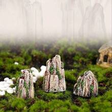 1pc Resin Miniature Rock Statue - Decorative Micro Landscape Sculpture For Glass Containers, Fairy Gardens, And Home Decor - Versatile Handmade Art For Living Rooms, Bedrooms, And All Room Types In Random Styles