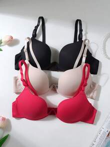 3 件套少女 U 杯文胸，少女美背文胸，聚拢文胸，可切换多种佩戴方式，适合 13-16 岁 - 彩色 - 查看 4