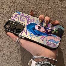 Funda de Teléfono Jinx, Personaje de Juego Clásico y Genial, para Samsung Galaxy S25 S24 S23 S22 S21 S20 FE Ultra Plus 4G 5G, Cubierta Trasera Mate a Prueba de Golpes - Mezcla de colores - Ver 5