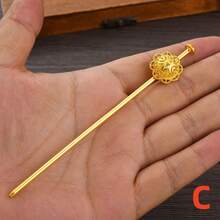 1 peça de grampo de cabelo com design minimalista clássico e flor vazada, cor dourada, acessório de cabelo diário para mulheres do Oriente Médio, joia para festa de aniversário de menina árabe africana, presente de casamento