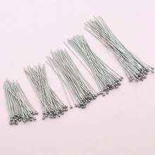 100pcs 20-70mm Length Stainless Steel Ball Head Pins/Eye Head Pins/Flat Head Pins DIY Jewelry Making Accessories Findings - Steel - View 3