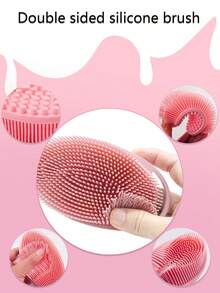 1 Miếng Chà Tắm Silicone, Bàn Chải Tắm Silicone Hai Mặt, Miếng Chà Tắm Tẩy Tế Bào Tử Toàn Thân, Xơ Ngưng Silicone Mềm Mịn, Phù Hợp Cho Da Nhạy Cảm và Mọi Loại Da, Sạch Sẽ và Vệ Sinh, Dễ Làm Sạch, Tạo Bọt Tốt, Bền Lâu, Thích Hợp Cho Phòng Tắm, Bồn Tắm, Nhà Vệ Sinh, Phù Hợp Cho Nam và Nữ - Nhiều màu - Xem 5