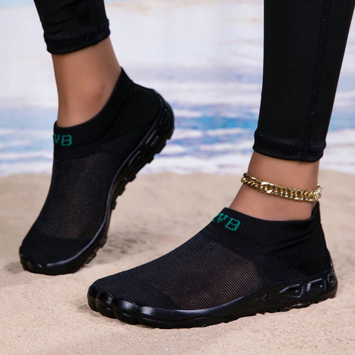 Zapatos de agua para parejas ZVB, adecuados para entusiastas de la descalcez, zapatos de playa de suela blanda para mujeres para nadar, bucear, sandal