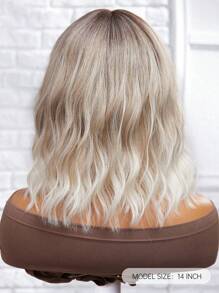 High Quality Natural Comfortable Women's Wig Ombre 14 Inch Fluffy Bob Wig, Full Headpiece Long Curly Heat Resistant Women's Elegant Ombre Wig, Short Curly Synthetic Heat Resistant Wig Perfect For Daily Holiday Travel Wear, Beauty Holiday Necessities, Halloween Christmas Gifts - Ombre - View 4