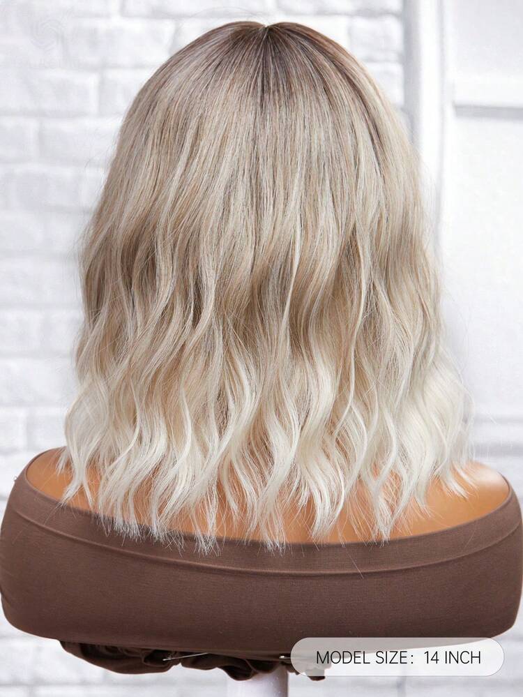 Peluca de alta calidad y cómoda para mujer, peluca bob rizada de 14 pulgadas con efecto ombré, peluca completa larga y rizada resistente al calor, peluca elegante de mujer con efecto ombré, peluca corta rizada sintética resistente al calor perfecta para uso diario, viajes y vacaciones, artículo de belleza y necesidad para vacaciones, regalo ideal para Halloween y Navidad - Degradado - Añade 4
