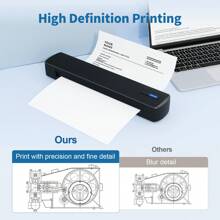 C80 Thermal Tattoo Stencil Printer, Wireless Tattoo Machine With 1 Roll Of Paper - Ideal For Tattoo Artists & Enthusiasts - Compatible With IOS, Android & Laptop, Inkless Mobile Printer For Office, Home, School