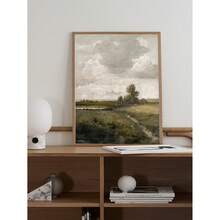 1 Stück 2D flache, rahmenlose Wandkunst Schneeberglandschaft im Retro-Stil, Sommerlandschaft in warmen Farben, Bauernhaus-Französisch-Landdekor für Innen- und Außenbereich, geeignet für chemische Faser-Leinwand, Schlafzimmer, Küche, Klassenzimmer, Landschaftsdekorations-Poster - Verschiedenfarbig - Übersicht 6