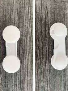 1 件白色冰箱锁，易于安装，无需钻孔冰箱门锁 - 自动关闭，确保密封和儿童保护，多用途用于抽屉和橱柜，厨房：消毒柜/烤箱门锁，浴室保护：马桶盖/洗衣机锁，