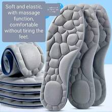 一双米色、黑色、灰色男女通用减震缓冲鞋垫，适用于高跟鞋、运动鞋、休闲鞋、运动鞋、跑鞋 - 黑色 - 查看 6