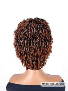Curly Wig Afro Wigs For Women Short Curly Wigs For  Women Kinky Curly Wig With Bangs Natural Hair Wigs For Women - 銅色 - 查看 6
