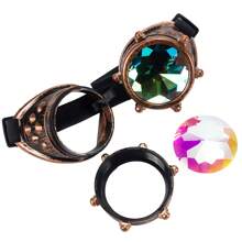 Lelinta Kaleidoscope Goggles Steampunk Goggles Glasses Halloween Costume Accessories For Cosplay Party