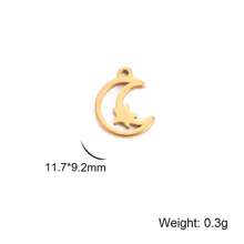 Set de 5 piezas/paquete de mini colgantes de acero inoxidable con diseños de cruz, corazón, estrella y lazo, elementos versátiles, minimalistas y de moda, accesorios hechos a mano DIY adecuados para collares, pulseras, aretes, accesorios para el cabello y dijes para bolsos