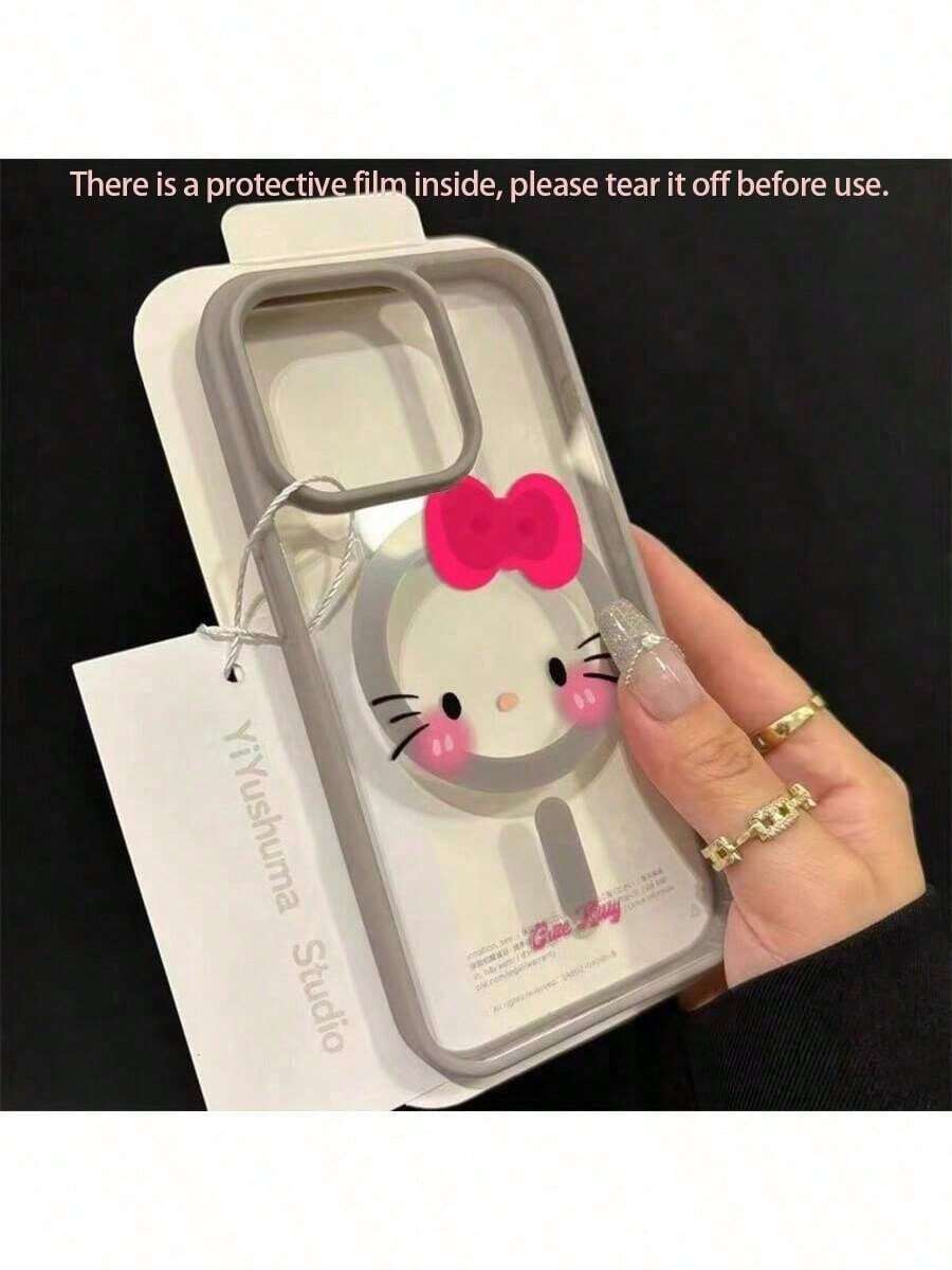 With Wireless Charging, Anti-Drop And Shockproof All-Inclusive Mobile Phone Case Suitable For Iphone16pro Max/16pro/16plus/16/15/14/13/12/11/XSMAX/XS/XR/Galaxy S22plus/S23ULTRA/S24FE/S25 EDGE, It Is Cute And Fashionable, And Is A Good Choice For Gifts On Various Festivals - Light Grey - View 1