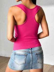 TOP RAIK  sin mangas color azul con diseño ajustado y estilo casual. Ideal para temporadas cálidas.  Poliéster    PRIMAVERA - VERANO - Fiusha - Ver 3