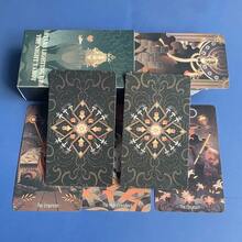 Stars Lighting Up The Night Tarot Cards, English Divination Paper Cards Game For Parties - Brown - View 5