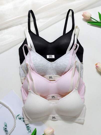 4PCS Young Girls Underwear Simple And Comfortable Girls Bra Suitable For 13-16 Years