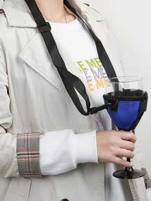 Portable Wine Glass Holder: This Durable Plastic Portable Wine Glass Holder With Adjustable Wine Glass Rack And Neoprene Wine Glass Sleeve Frees Up Your Hands To Fully Enjoy Your Drinking Experience. It Includes An Adjustable Stemware Rack, A Neck-Hanging Wine Glass Holder, And A Wine Glass Protector Sleeve. Additionally, It Comes With An Adjustable Strap, Making It An Ideal Choice For Parties, Outdoor Gatherings, Picnics, And Barbecues. - Multicolor - View 8