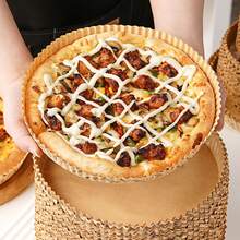 50/100pcs Pizza Paper Trays, Baking Oven Liners, Pizza Paper Plates, Durable Pizza Paper, Round, 4"/6"/7"/8", Suitable For Baking Pizza, Cookies, Cakes, Breads, High Temperature Resistant Baking Tray Kitchen Tools, Suitable For Birthday Party, Wedding, Back To School, Christmas, Halloween, Outdoor Camping - Multicolor - View 6