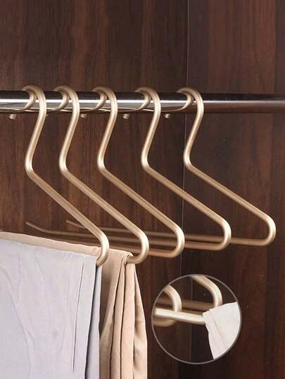 10/5/1pc Aluminum Alloy Pants Hanger, Versatile Garment Rack For Hanging Pants, Sweatshirts, Towels, Multifunctional Easy Hooks Clothes Drying Rack For Closet Decoration