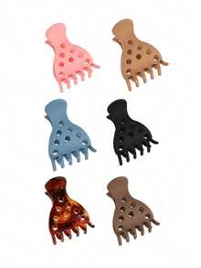 6 件发根提升夹，用于发型配件，卷发，无折痕，发根提升夹，适合浓密自然卷发发饰女爪夹秋季配饰秋冬发夹，适合度假装扮女士 - 彩色 - 查看 19