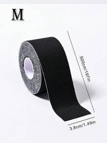 1 Roll Elastic Anti-Flashing Invisible Breast Tape Bra Lift Tape | Gather & Lift Bust Muscle Body Tape, Seamless Sports Tape - Black - View 12