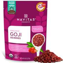 Navitas Organics Goji Berries – For Smoothies, Trail Mix, Baked Goods, Oatmeal & More – Vitamin A, Antioxidants, Fiber – Wolfberry - USDA Organic, Non GMO, Gluten Free, Vegan (8oz.Bag, 8 Servings) - 1 磅(1 包) - 查看 4