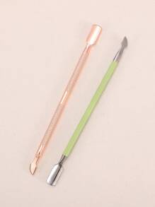 5pcs/2pcs/1pc Professional Salon Quality Metal Double-Sided Cuticle Pusher And Nipper, Stainless Steel Gel Nail Polish Remover, Durable Professional Manicure Pedicure Cleaning Tool For Nails And Toenails, Salon Use - Multicolor - View 8