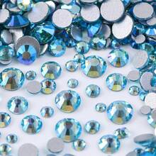 ICIQ 288/1440颗 SS16 SS20 SS30 多色 AB 玻璃美甲水钻水晶闪粉钻石非烫钻平底 3D 装饰工艺配件 DIY 爱好者 - 装饰时尚，适用于美甲，玻璃材质 - 适合装饰、定制、个性化闪亮套装 - 彩色 - 查看 25