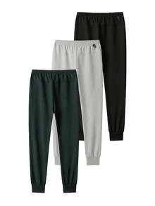 3pcs Men's Elastic Waist Drawstring Thin Sports Pants, Breathable Casual Sweatpants - Multicolor - View 3