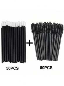 100pcs Disposable Lip & Eyelash Makeup Brushes - Sensitive Nylon Bristles, Easy Application For Lipstick, Lip Gloss, Mascara - Suitable For All Skin Types,Brush Set,Makeup Brush Kit,Make Up Brush Set,Make Up Set Complete,Makeup Brush Set,Complete Makeup Kit,Brush Kit,Brushes Makeup Set,Makeup Gift Set,Set - Multicolor - View 8