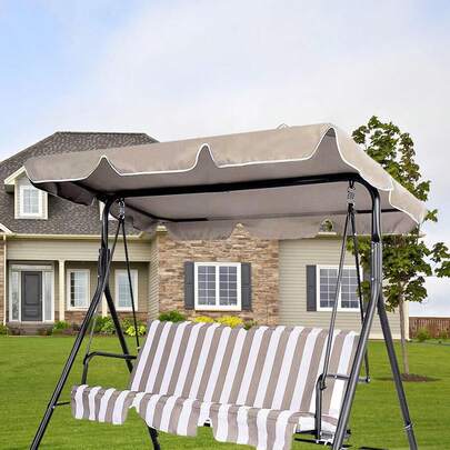 Swing Chair Canopy Replacement, Outdoor Waterproof Swing Chair Cover, UV Resistant Patio Hammock Cover Top For Swing Seat
