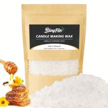 Blingfun 0.25/1Lb/2Lb 大豆蜡、白蜂蜡、黄蜂蜡、蜡烛制作蜡、柔软颗粒、无有害添加剂，适合制作香薰蜡烛和家居装饰氛围蜡工艺品。